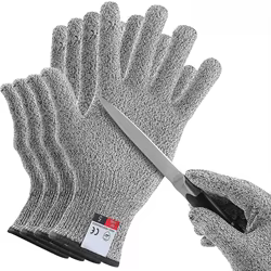 Guantes anticorte HPPE de nivel 5, guantes de corte para cocina y jardinería, tejidos anticortes, antiespina, resistentes al desgaste, para construcción de vidrio, 1 Uds.