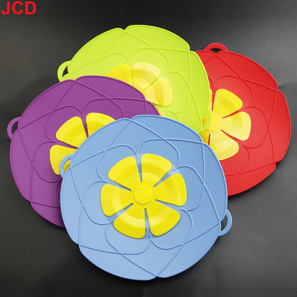 JCD-cubierta de silicona para olla, 1 piezas, 26CM, a prueba de desbordamiento, a prueba de polvo, resistente a altas temperaturas, a prueba de salpicaduras - imagen 5