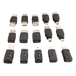 Adaptador Mini USB 2,0 a Micro tipo C macho a hembra, transmisión de datos de carga, convertidor de 480Mbps para cámara de teléfono móvil y tableta