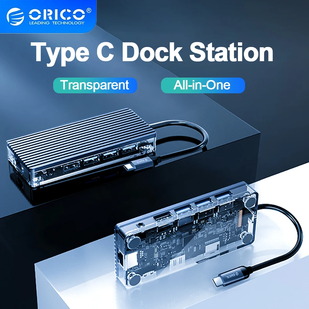 ORICO Hub USB-C con HDMI 100W y Lector Tarjetas