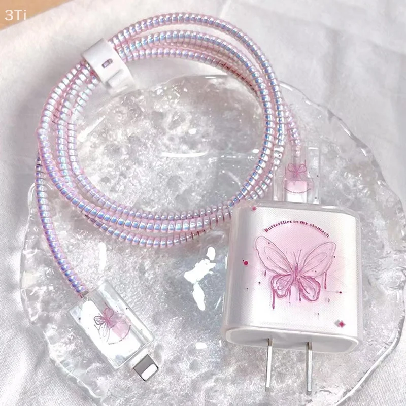 Fundas protectoras para cargador para iPhone 12/13/14, diseño antirotura Spider Butterfly adecuado para cargadores de 18/20W - imagen 2