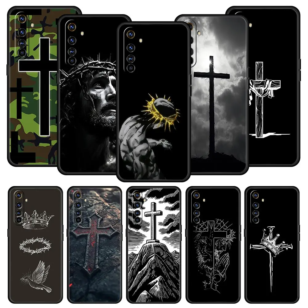 Funda de teléfono de la Biblia cristiana Jesús para Realme 13 12 11 10 4G 9 8 5G 7 GT5 GT3 GT2 Pro Plus C21 C11 C25 C35 GT Neo 2 3 3T 5