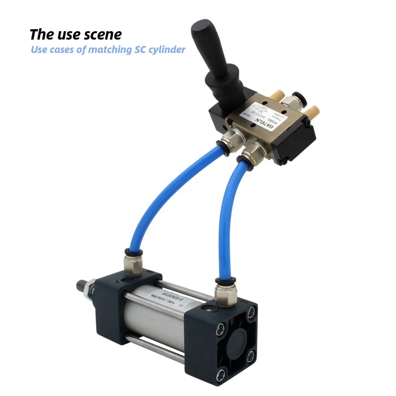 Palanca manual de 5/2 vías 4H210-08 4H310-10 4H410-15 Válvula manual neumática de control operada con silenciador y selección de ajuste rápido - imagen 5