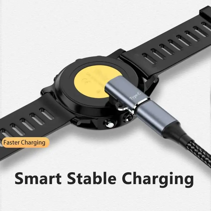 1/3 Uds Micro tipo C IOS USB a conector de 4 pines adaptador de carga enchufe para Garmin Fenix 7 6 5 7X 6X 5X Venu 2 Plus convertidor de reloj - imagen 4