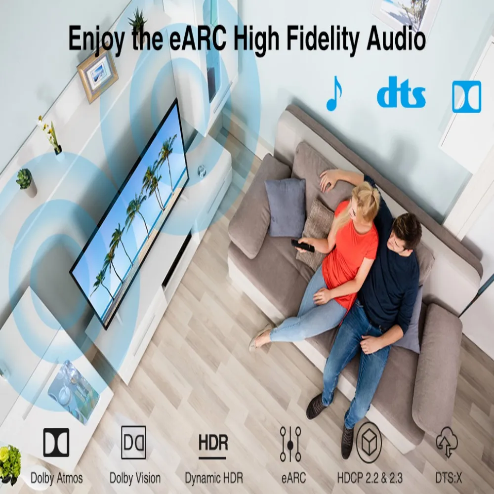 Cable de fibra óptica 8K 2,1, 120Hz, 48Gbs, compatible con HDMI, 2,1/2,0, Cable roscado de Ultra alta velocidad, HDR4:4:4, para TV Box, proyector, PS4 - imagen 5