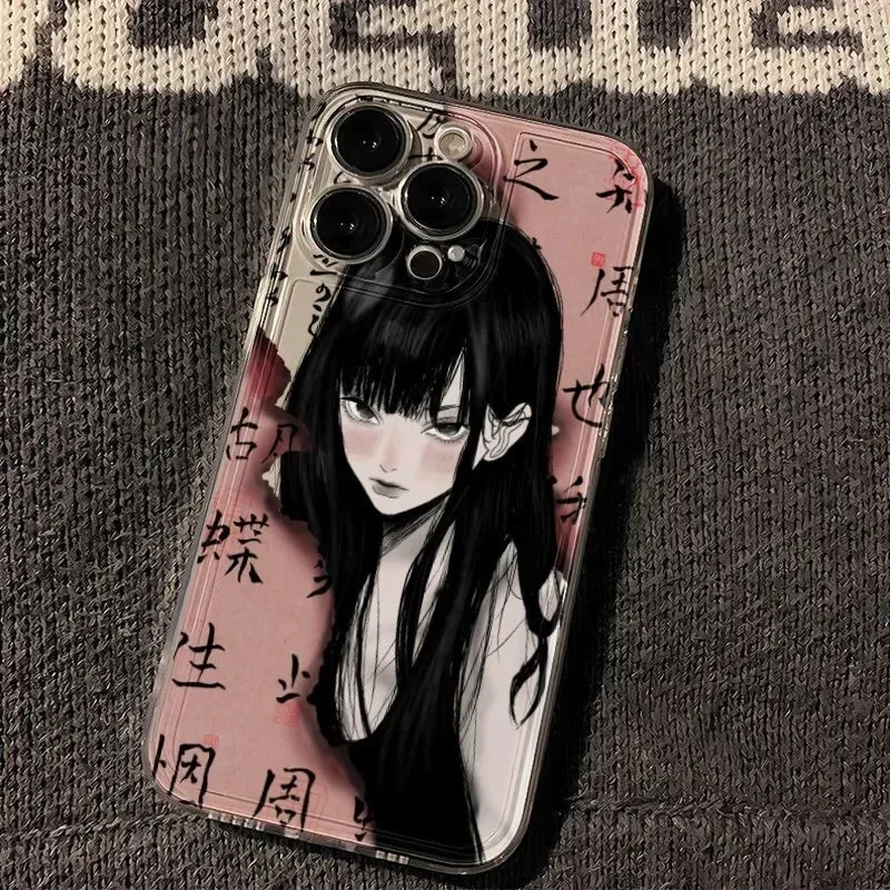 Funda de teléfono japonesa de lujo de Anime Tomie Kawakami INS coreana para Samsung S25 S24 S23 S22 S21 FE Note20 Note10 Plus Ultra Lite 5G TPU - imagen 2