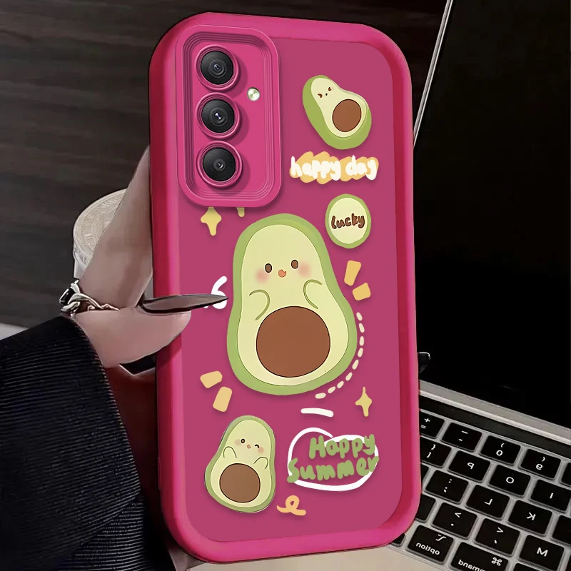 Preciosa funda de aguacate de dibujos animados para Samsung Galaxy A54 A05S A05 A34 A24 A14 A53 A33 A23 A13 A52 A52S A32 A22 A12 A71 A51 A31 - imagen 5