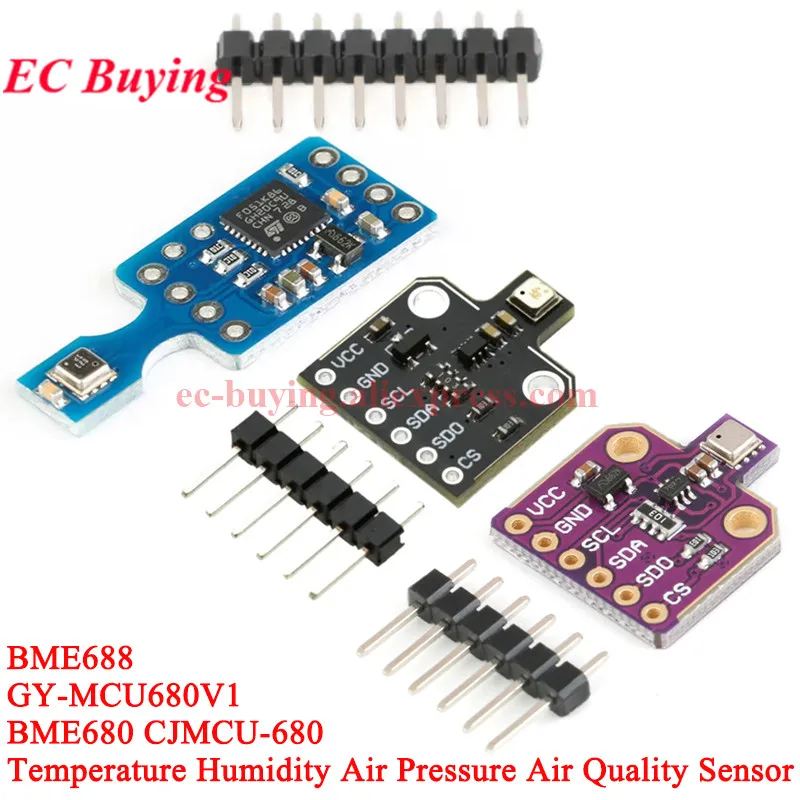 1 unidad-10 unidades BME680 GY-MCU680V1 BME688 presión de temperatura y humedad módulo Sensor de Gas de alta precisión de altitud IAQ Digital 4 en 1