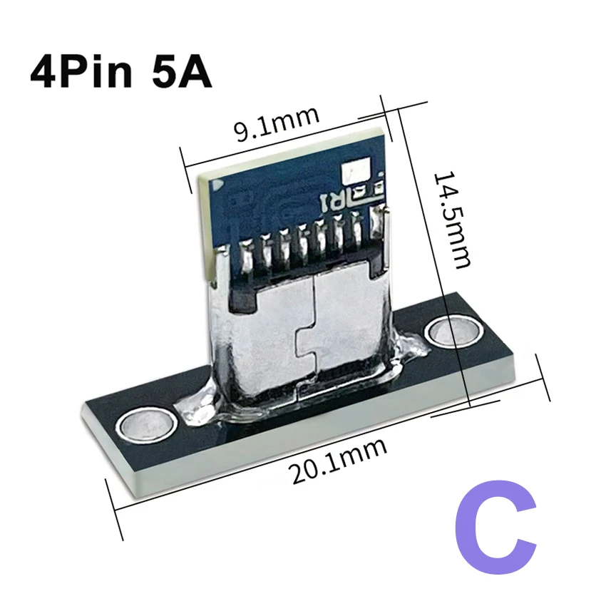 Conector USB-C Hembra USB 3.1 con Placa de Fijación DIY - imagen 4