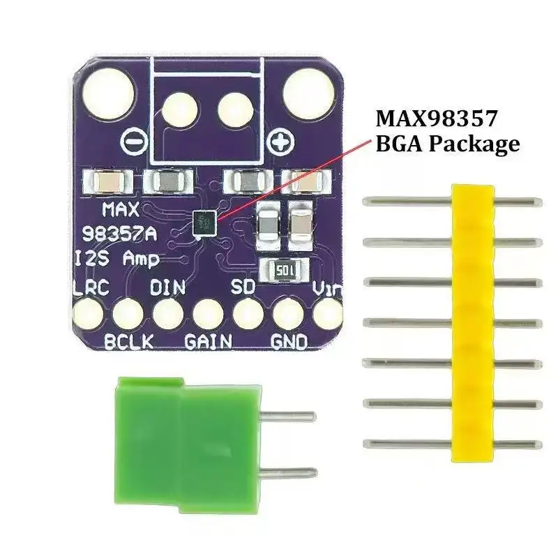 TENSTAR Max98357 I2S 3W amplificador Clase D interfaz de ruptura módulo decodificador Dac Audio sin filtro para Raspberry Pi Esp32 - imagen 5
