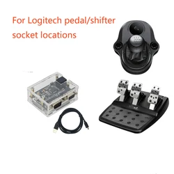 Adaptador convertidor USB para Logitech G27/G29, Pedal de cambio de marchas, MOD er para Thrustmaster T150, T300RS, T3PA PRO Pedal