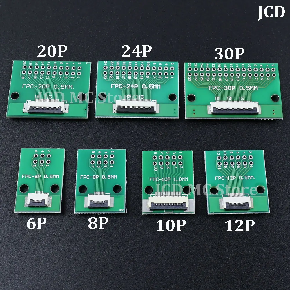 Placa adaptadora de Cable Flexible FPC FFC, conector de paso de 0,5mm SMT a 2,54mm, 6P/8P/10P/12P/20P/24P/30P, 1/5/10 Uds. - imagen 3