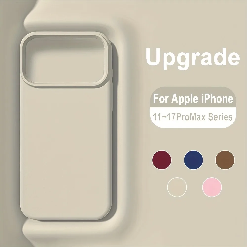 Funda de teléfono de silicona líquida oficial Original para iPhone 17 15 16 14 13 12 Pro Max fundas blandas para iPhone Air 16 15 14 Plus, funda para iphone 17 16 pro max - imagen 5