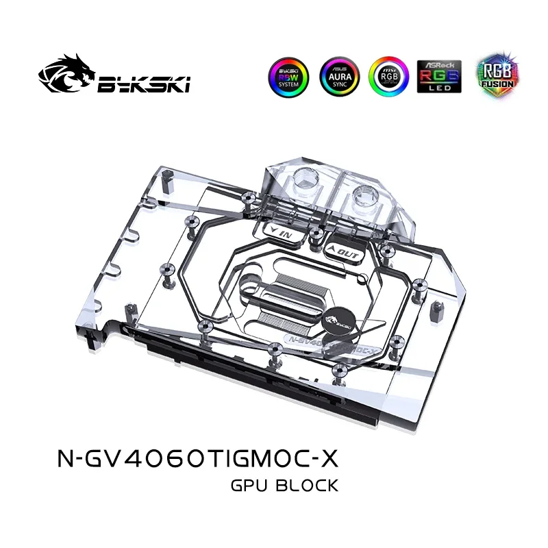 Bloque GPU Bykski para GIGABYTE RTX 4060TI GAMING OC 16G/8G tarjeta de vídeo refrigeración por agua/puertas de agua densas N-GV4060TIGMOC-X - imagen 4