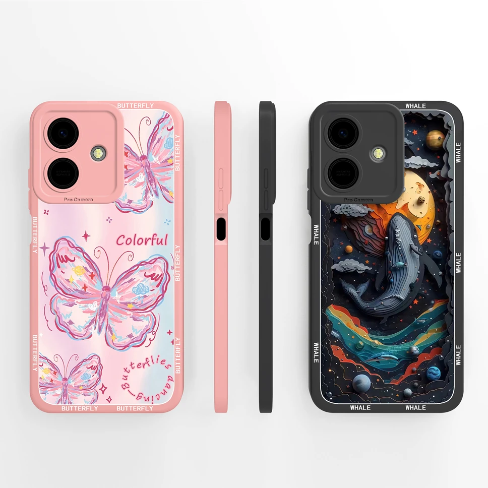 Para Honor Play10 10A 10T Funda de teléfono patrones de plantas abstractas Funda anticaída para Honor Play 10 carcasa de silicona líquida suave y lisa - imagen 2