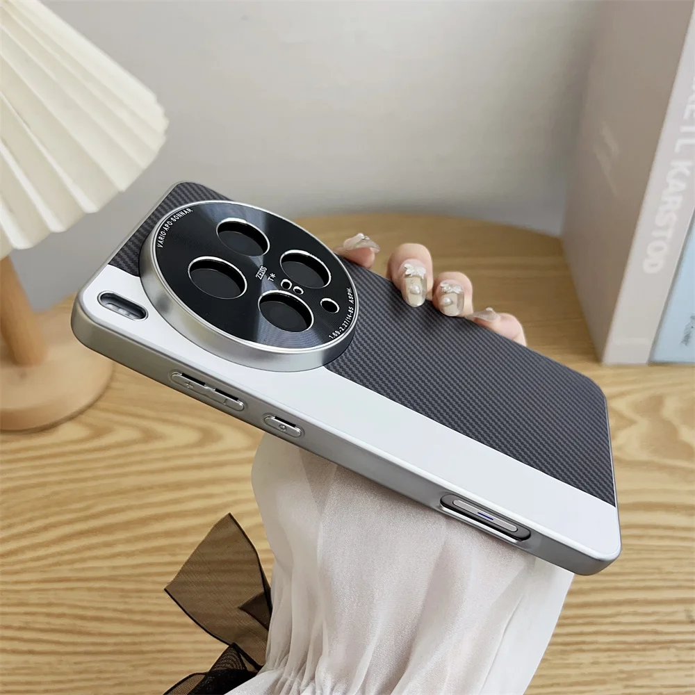 Para VIVO X200 Ultra funda de lujo PU de fibra de carbono funda protectora trasera para VIVO X200 Pro Mini X200Ultra carcasa de cubierta completa - imagen 5