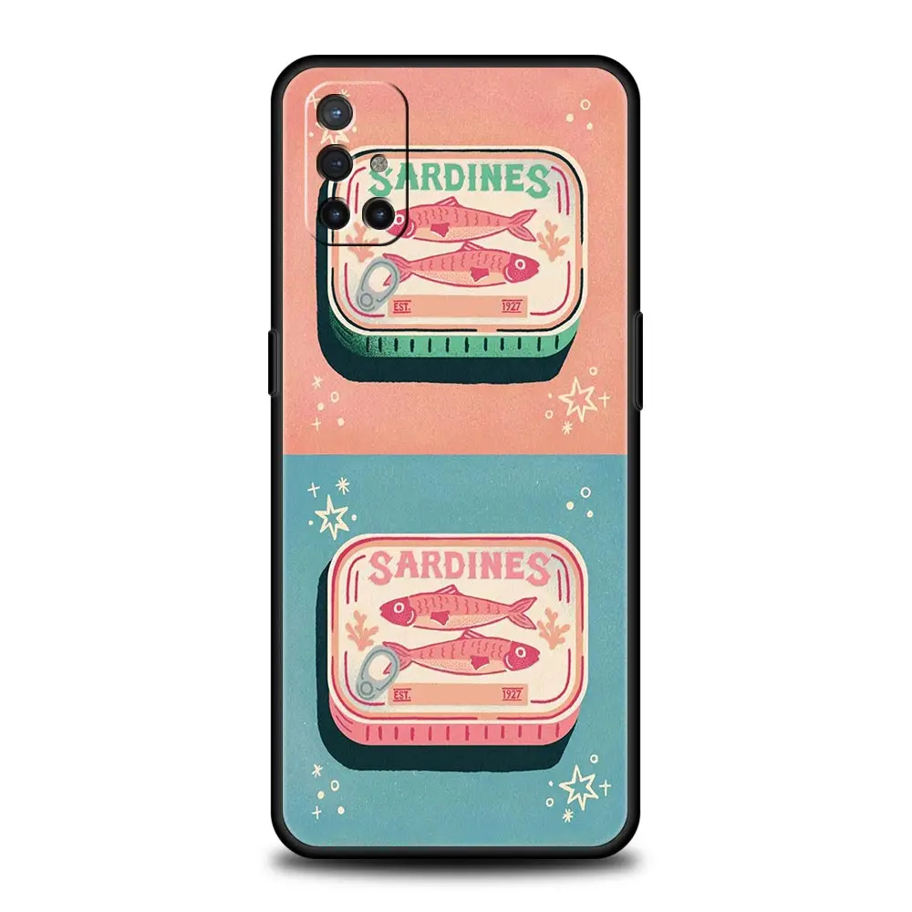 Funda de teléfono enlatada de sardinas para OnePlus 13 12 11 10 9 8 7T Pro 13R 12R 10R 9RT 8T Nord N200 N30 2T CE 2 3 5G Lite, funda suave - imagen 2