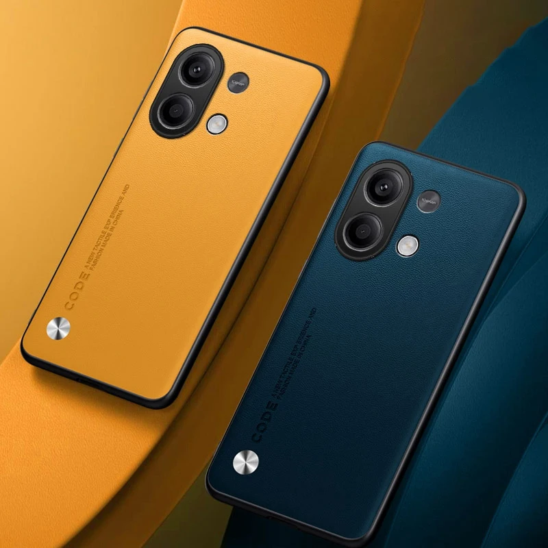 Funda de cuero PU de lujo para Xiaomi Redmi Note 13 4G, carcasa trasera de silicona mate, funda de teléfono de protección completa para Redmi Note 13 Coque - imagen 3