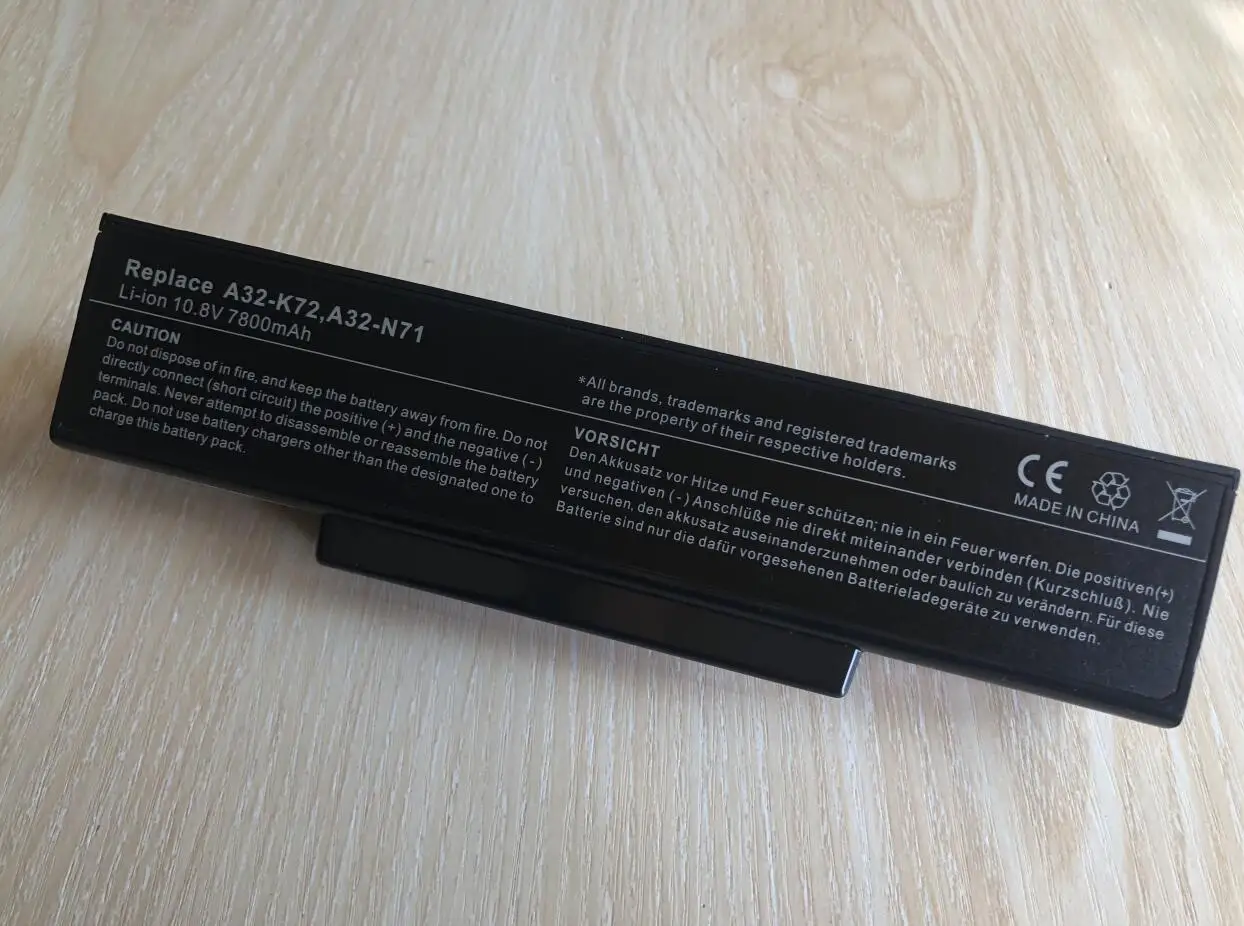 Batería de 6600mAh para Asus A32-K72 K72DR, K72, K72D, K72F, K72JR, K73, K73SV, K73S, K73E, N73SV, X77X77VN, N73SV, 9 celdas - imagen 3