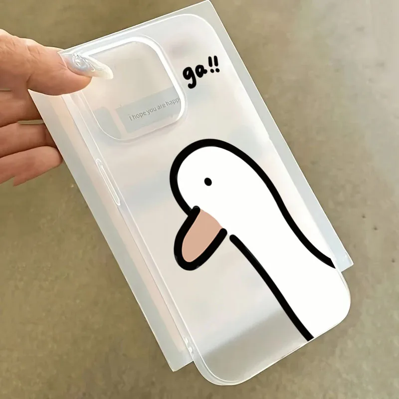 Funda de teléfono translúcida mate Quack de pato súper bonito para iPhone 17 16 15 14 13 12 11 Pro Air 16E X XR XSMax 7 8 Plus SE Mini - imagen 3