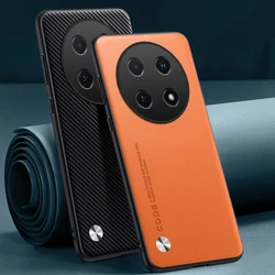 Funda Huawei Nova 12i cuero PU lujo antigolpes silicona mate
