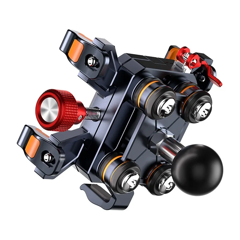 Soporte para teléfono de motocicleta de aleación de aluminio Lanparte, soporte para teléfono de bicicleta, abrazadera para teléfono móvil de motocicleta con antivibración