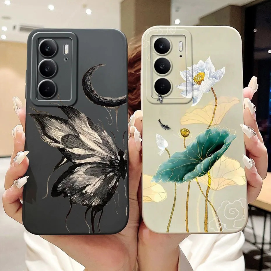 Para Realme C75 C65 funda protectora de teléfono para Realme C75 C65 4G hermosa mariposa Floral impresa fundas de gelatina de silicona suave