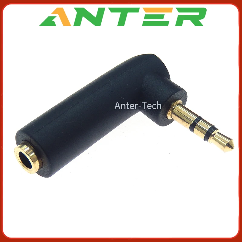 Conector chapado en oro, conector hembra de ángulo recto de 2,5/3,5 a 3,5mm, 2/3 polos macho, conector adaptador de Audio estéreo en forma de L, 1 ud. - imagen 5