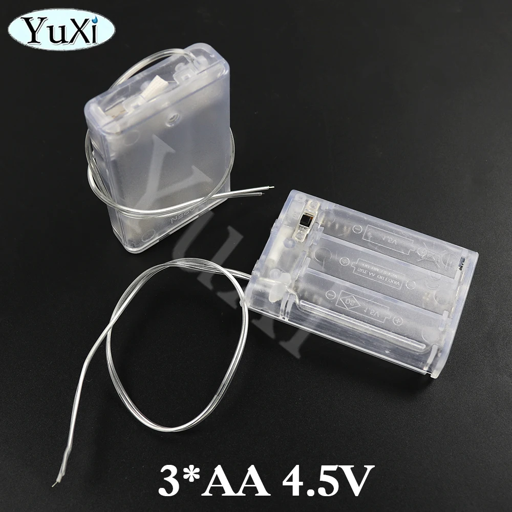 Caja de batería AA de 1,5 V, soporte de batería transparente AA, 14500 cables AA DIY con 1/3/4/ranura, pieza de reparación de cables transparentes, 2 uds. - imagen 5