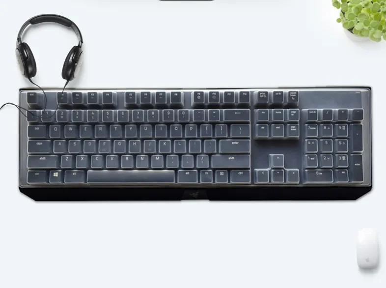 Película protectora transparente de silicona para teclado Razer BlackWidow X Chroma RGB, Teclado mecánico para jugar, 104 teclas
