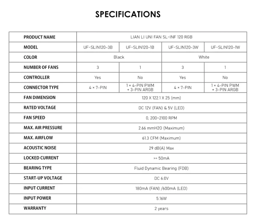 Lian Li Uni Fan SL Infinity 120, ventilador ARGB Mirror Daisy-Chain PWM L-Connect Gen.3 ventilador 12cm UF-SLIN120 hoja inversa, paquete único - imagen 4