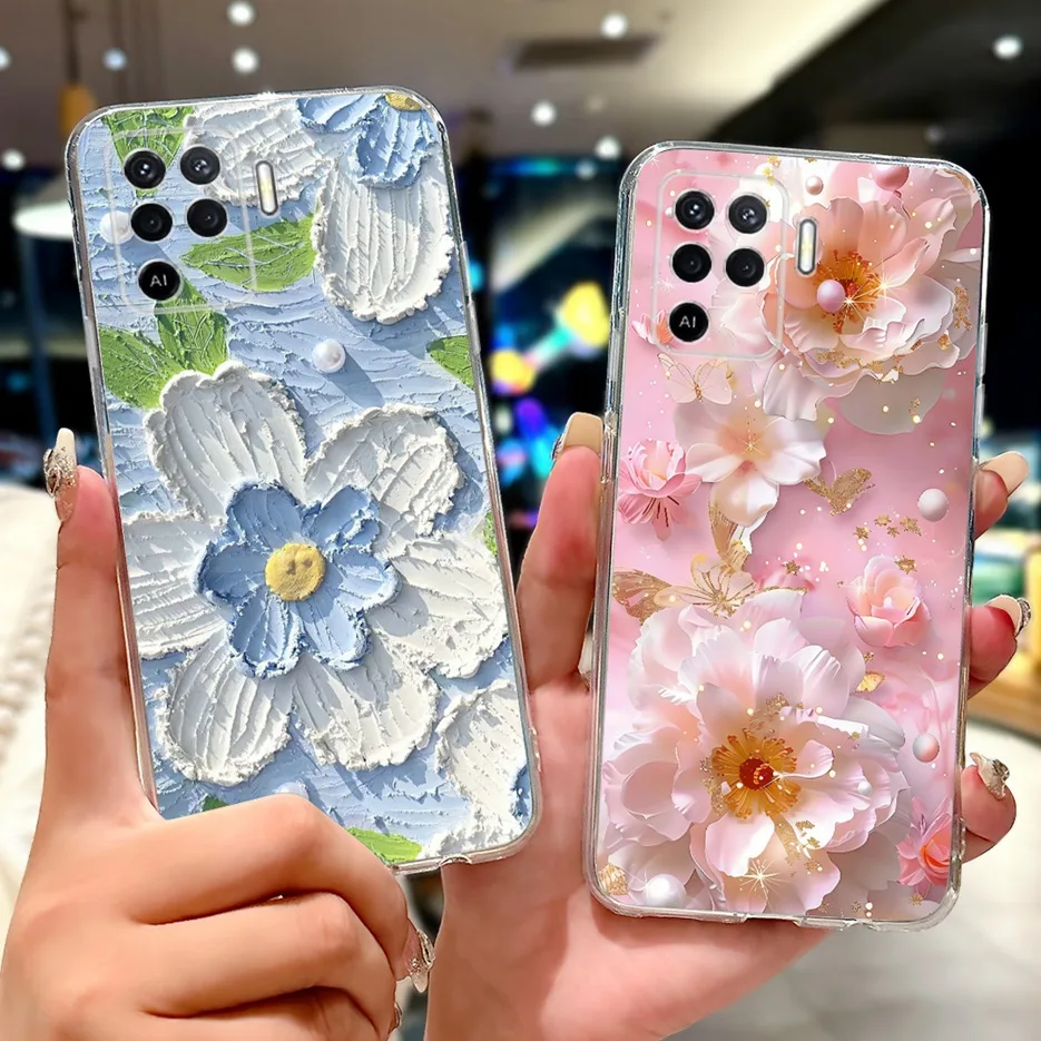 Para Oppo Reno 5 Lite funda CPH2205 funda pintada de moda funda de teléfono suave y delgada para Oppo Reno5 Lite Reno 5F 5Z Reno5F Reno5Z Fundas - imagen 4
