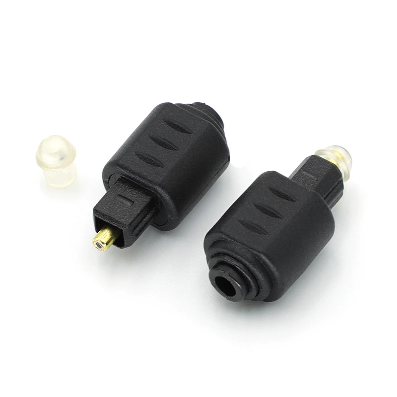 Mini adaptador de Audio óptico, conector hembra de 3,5 MM a enchufe macho Toslink Digital para amplificador TosLink-F a Mini-M, adaptador de 3,5mm, 2 uds. - imagen 2