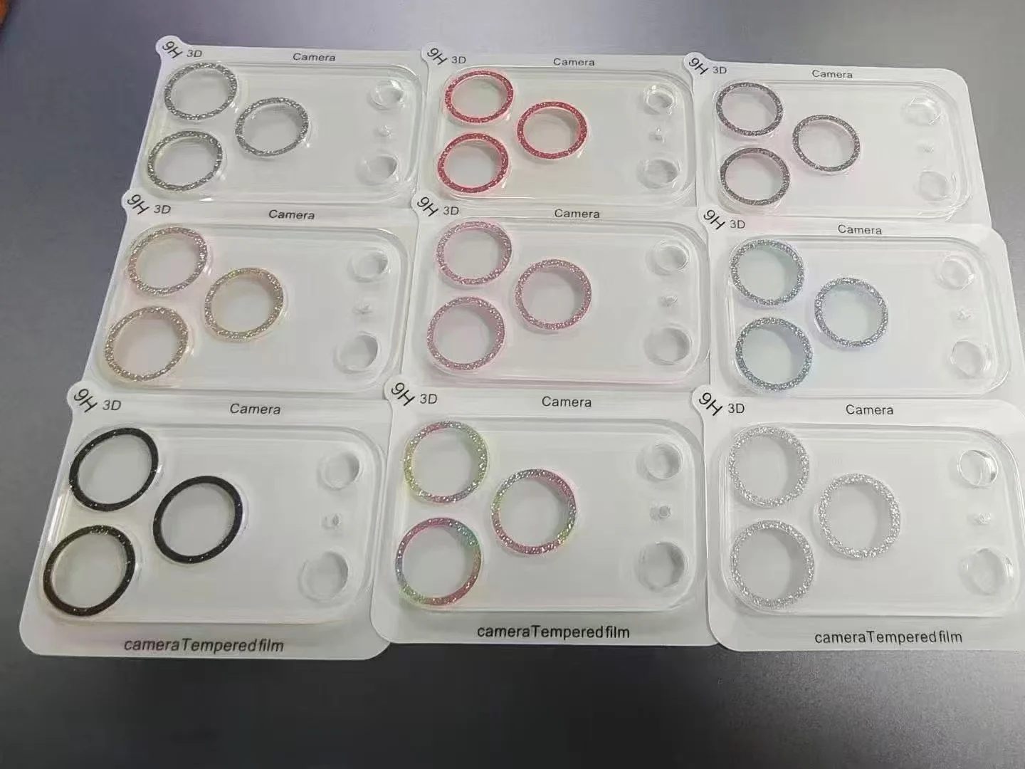 Cristal templado de cámara con purpurina para IPhone 17 Pro Max 17 Air Diamond, cubierta protectora de anillo de lente trasera para IPhone 17Pro Max, funda de lente - imagen 4