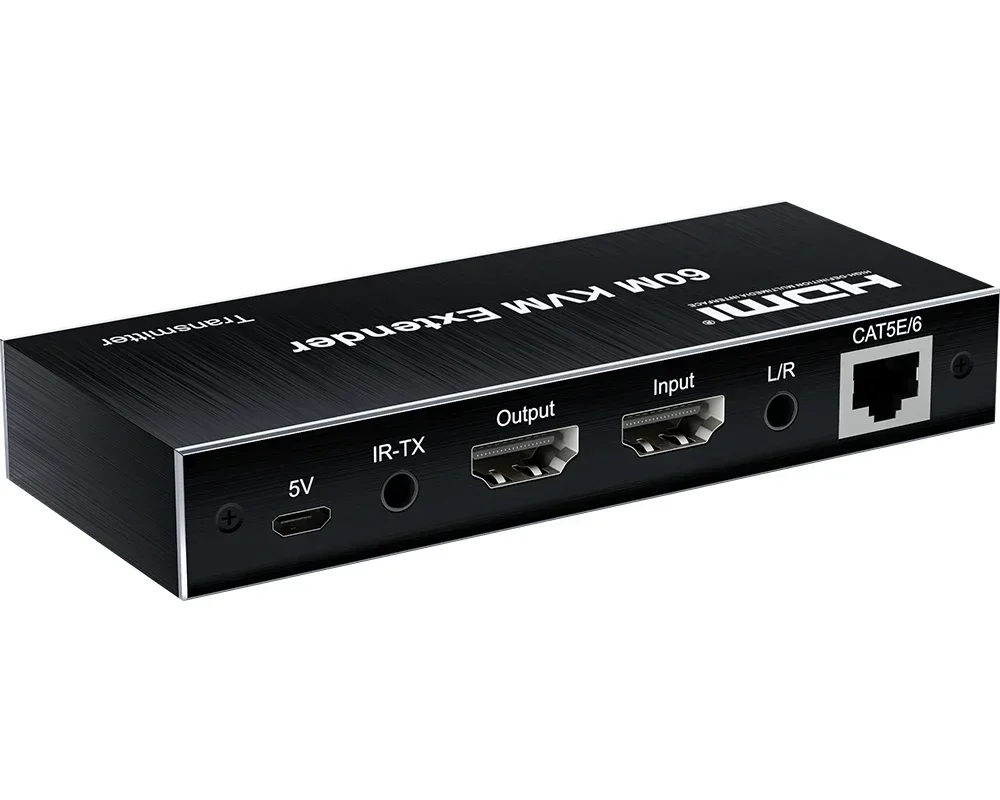 Extensor HDMI KVM de 60M, Cable Ethernet Cat6 Rj45, interruptor KVM, convertidor de vídeo para PS4, PS5, portátil, PC a TV, teclado de ratón USB - imagen 4