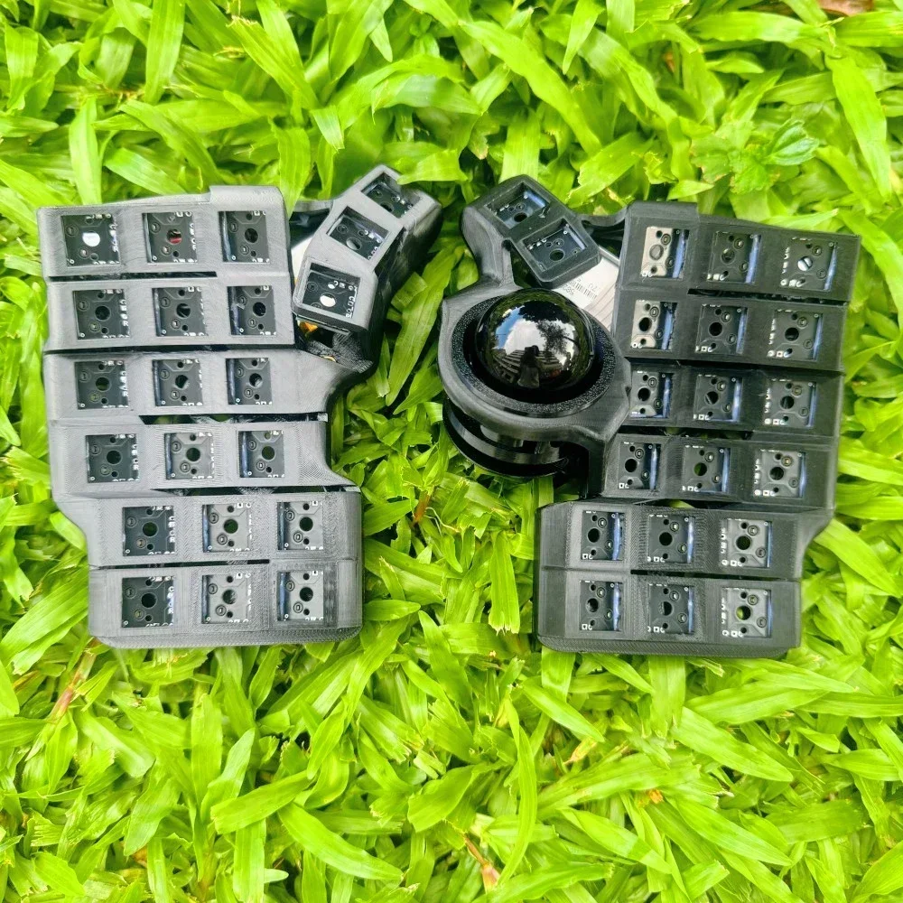 Charybdis Mini Kit de teclado dividido curvo 3x6 con Trackball personalizado inalámbrico monomodo TBK Mini Kit de teclado mecánico dividido - imagen 5