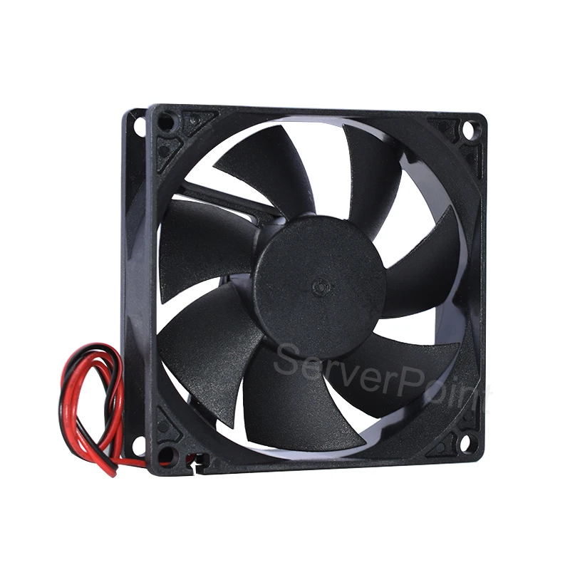 Funcionamiento TX8025L12S DC 12V 0.08A 8025 8cm 80*80*25mm ventilador de refrigeración Ultra silencioso 2 cables - imagen 5