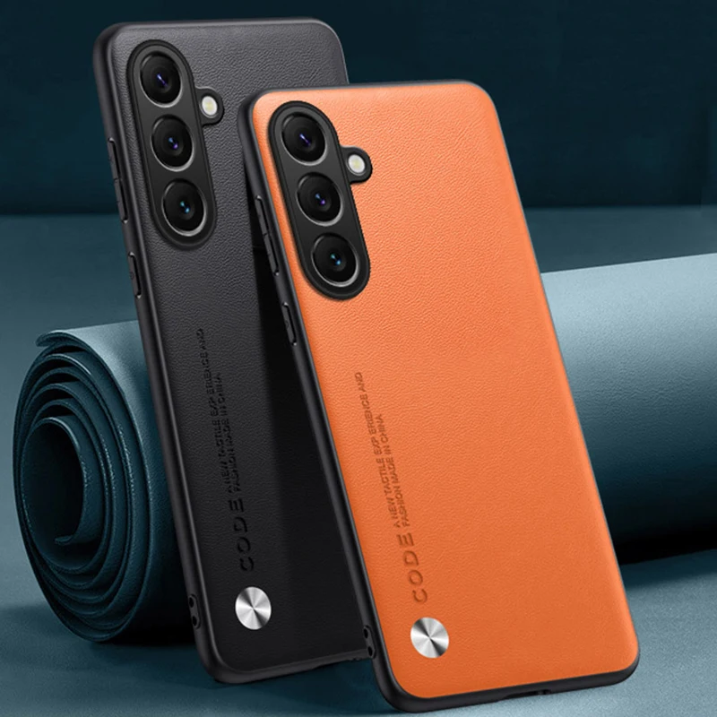 Funda de cuero PU de lujo para Samsung Galaxy S23 FE S23 Plus, funda trasera protectora de silicona para teléfono Samsung S23 Ultra 5G - imagen 2