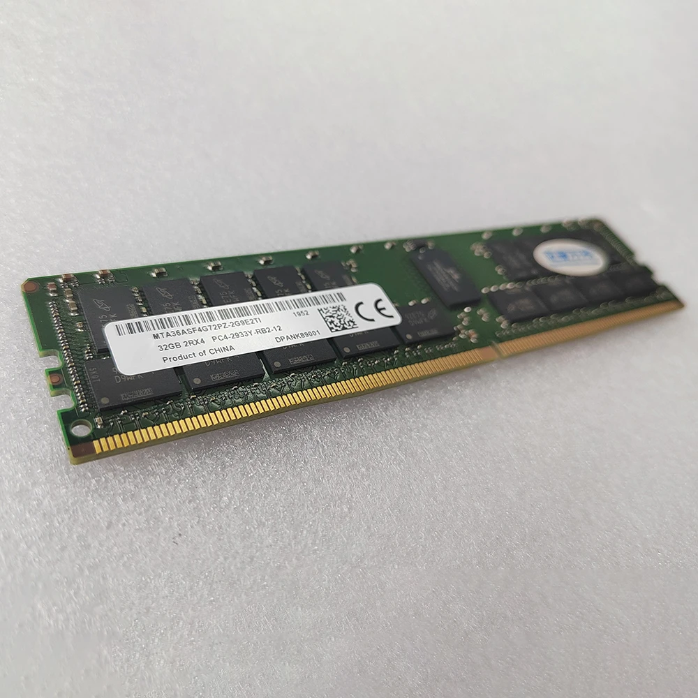 1 Uds. Para MT RAM 32GB 32G 2RX4 DDR4 2933 ECC REG memoria MTA36ASF4G72PZ-2G9E2TI - imagen 2
