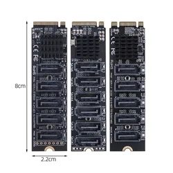 Adaptador M.2 a SATA - PCIe M-Key 6Gbps para NVMe NGFF a SSD