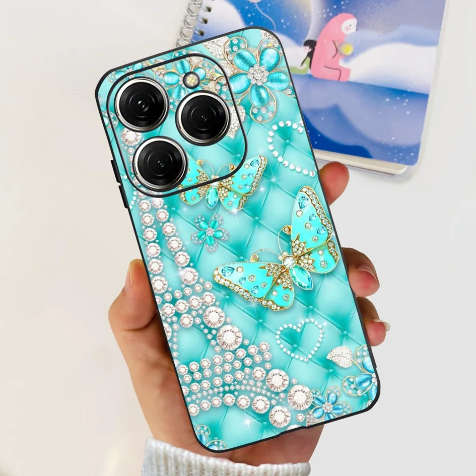 Funda de 6,78 pulgadas para Tecno Spark 20 Pro, cubierta Popular de diente de león con dibujos animados, a prueba de golpes, parachoques KJ6, 2023 - imagen 4