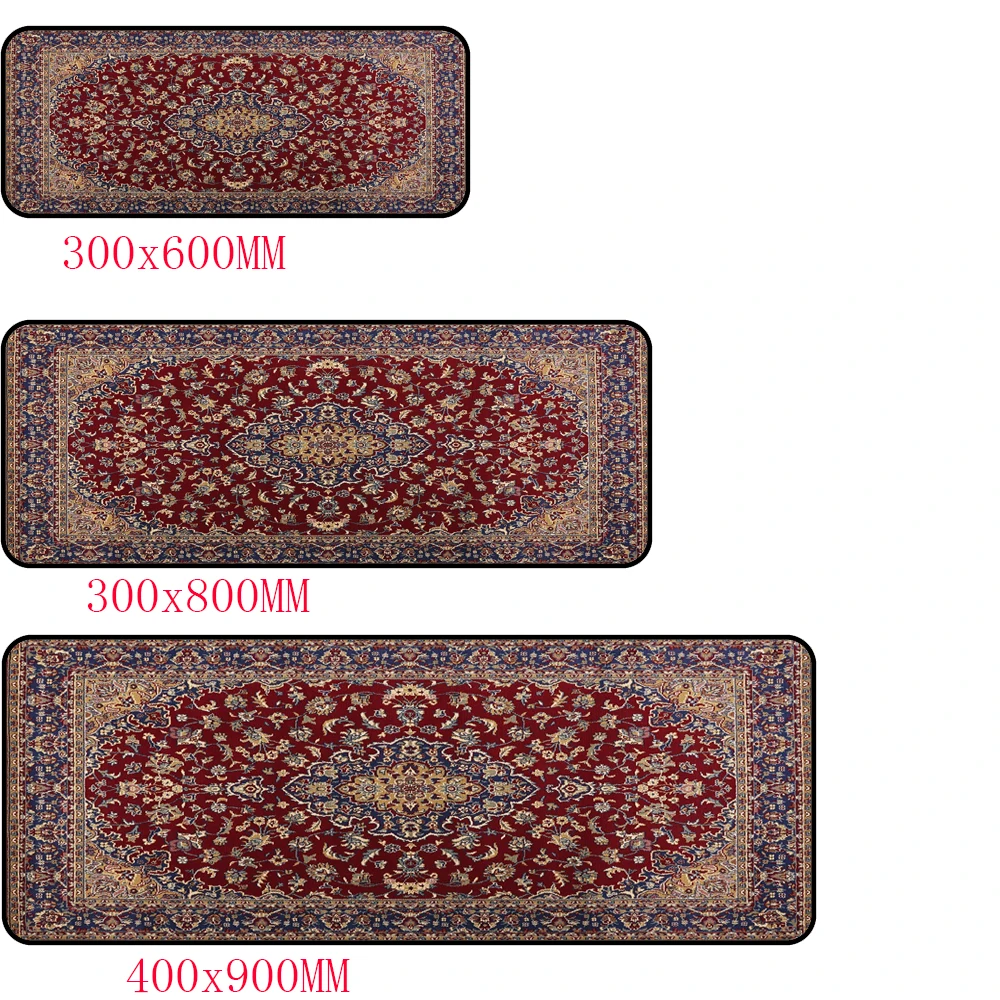 Alfombra persa exquisita XXL, alfombrilla grande para ratón, alfombrilla para mesa de juegos, accesorios adecuados para jugadores, oficina de juegos, lavable, antideslizante - imagen 4