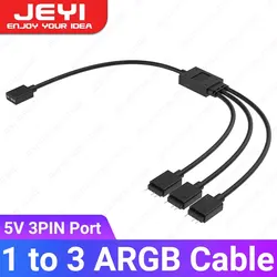 JEYI Divisor ARGB 1-3 - Cable RGB 5V/3 pines para ventilador PC