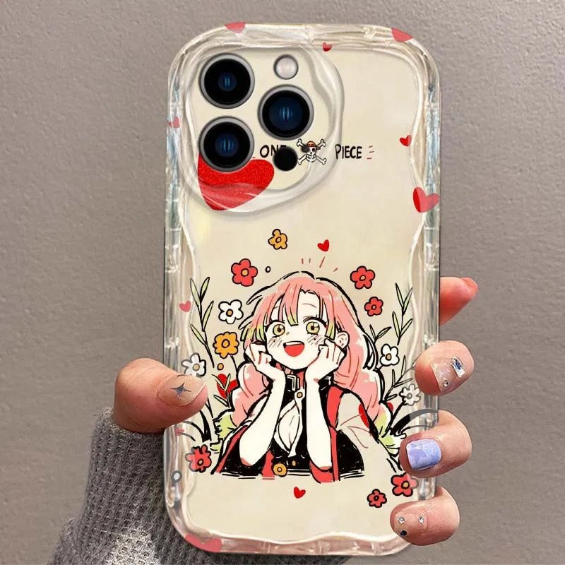 Funda de una pieza para niña, funda para iPhone XR 16 15 14 13 12 11 Pro Plus Max Mini Wave Oil - imagen 5