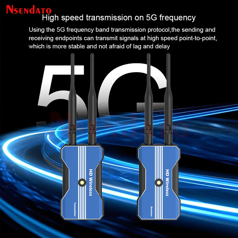 Extensor HDMI inalámbrico 500M 1080P 60Hz HDMI Audio Video transmisor y receptor Kit para Streaming DSLR portátil a proyector de TV - imagen 4