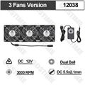 3 Fan 12038Dual Ball