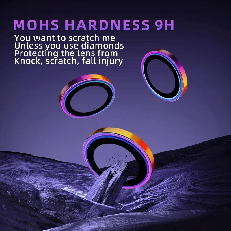 2-3 uds 9H cubierta de protección de lente tecnología PVD película de lente de teléfono móvil pegatina protectora de cámara para Iphone 17 16 Pro Max 14 Plus - imagen 3