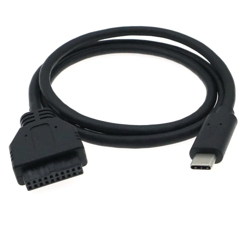 Cable de panel frontal USB3.0 de 70cm, Cable de datos USB 3.1 de 19 pines y 20 pines a tipo c, utilizado para adaptador de disco duro móvil del chasis de la computadora - imagen 4