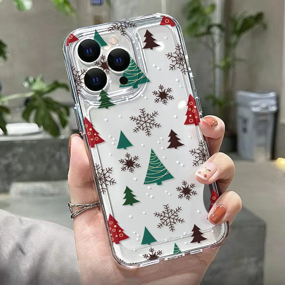 Funda de teléfono navideña transparente para iPhone 17 Pro Max 16 13 11 15 14 Plus 12 Air 16E 17Promax Funda suave de TPU a prueba de golpes - imagen 4
