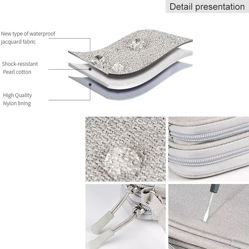 Bolsa organizadora de viaje, organizador de almacenamiento de cables, funda de transporte portátil, impermeable, bolsas de almacenamiento de doble capa, Cable, 1 ud. - imagen 3